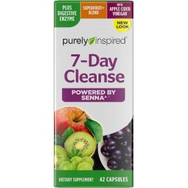 Detox Cleanse | Purely Inspired 7 Day Cleanse and Detox Pills | Acai Berry Cleanse | Whole Body Cleanse Detox for Women & Men | Body Detox with Senna Leaf & Digestive Enzymes | 42 Acai Berry Capsules