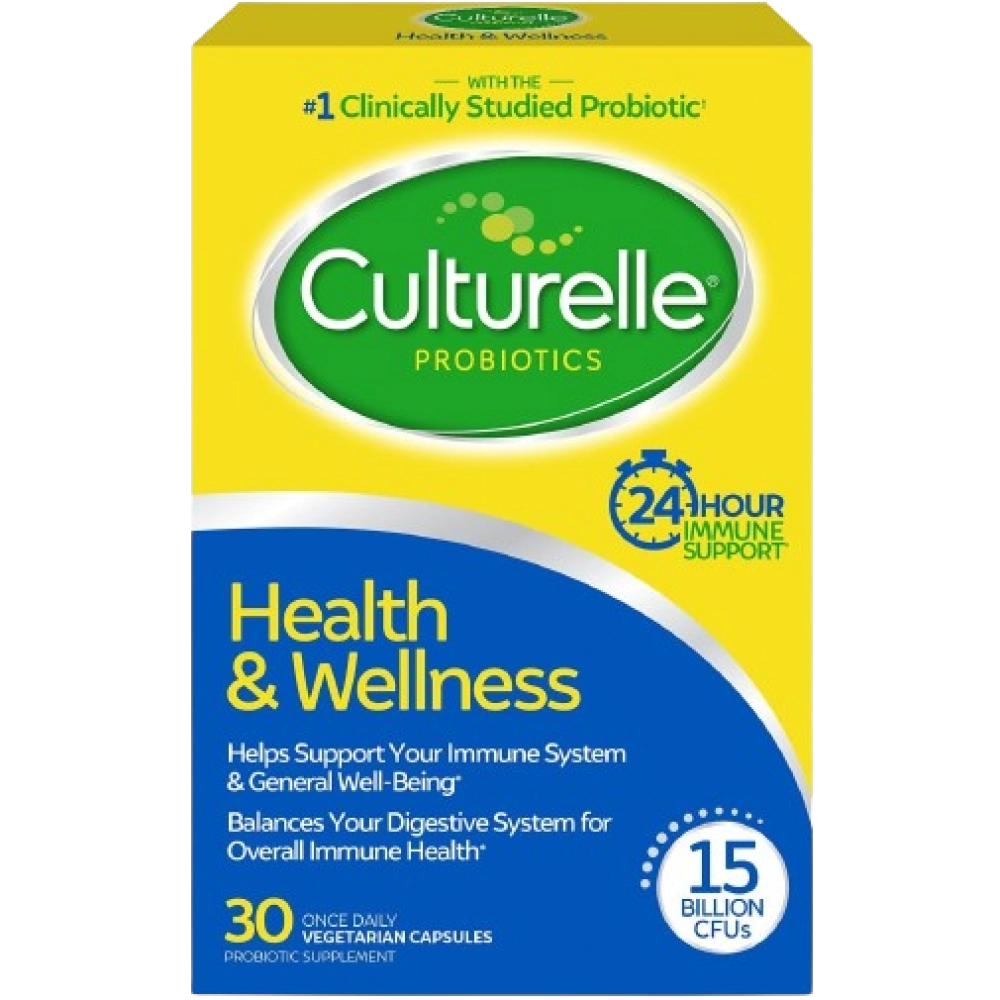 Culturelle Health & Wellness Daily Probiotic Supplement For Men & Women, Helps Support Your Immune System, Occasional Diarrhea, Gas & Bloating, 15 Billion CFUs, Non-GMO, 30 Count