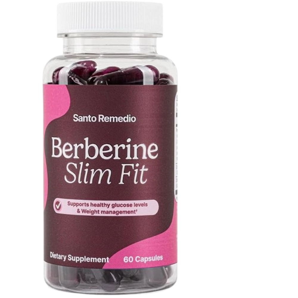 Santo Remedio Berberine, Dietary Supplement, Vegetarian, No Added Sugar, 60 Capsules, 30 Servings.