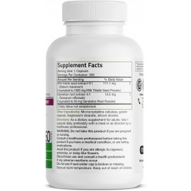 Bronson Milk Thistle Silymarin Marianum & Dandelion Root Liver Health Support, Antioxidant Support, Detox, 360 Capsules