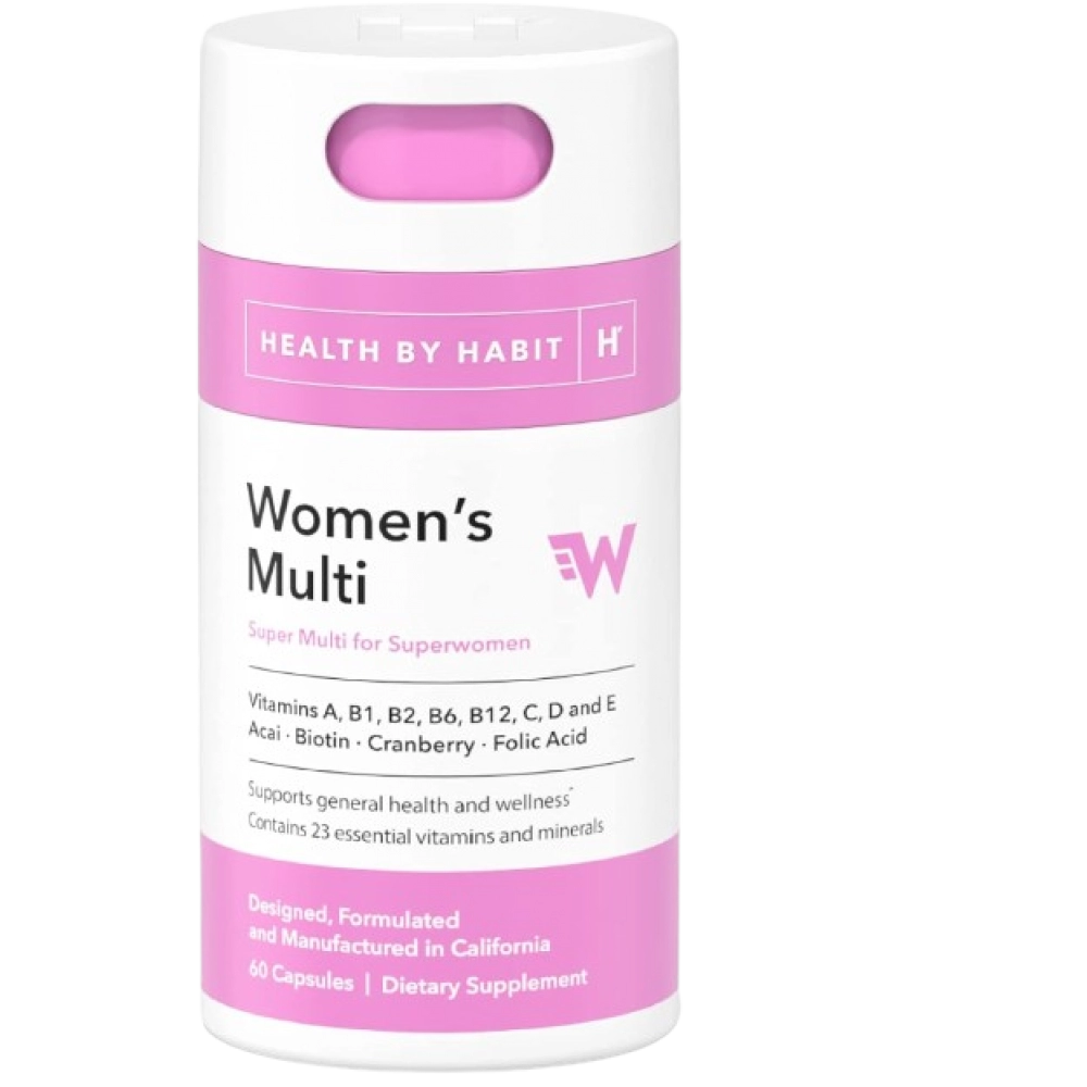 Health By Habit Womens Multi Supplement (60 Capsules) - 23 Essential Vitamins and Minerals, Supports General Health & Wellness, Non-GMO, Sugar Free